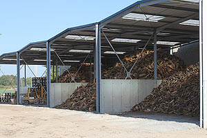 Stock de bois de chauffage sec PEFC en vrac
