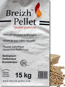 Sac de granulés de bois qualité Premium Breizh Pellet